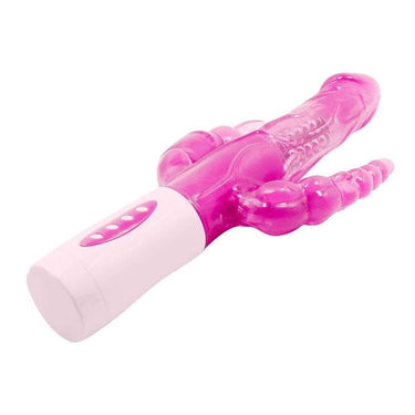 Vibratore 3-in-1 con Vibrazioni e Rotazioni, Stimolazione Completa rosa